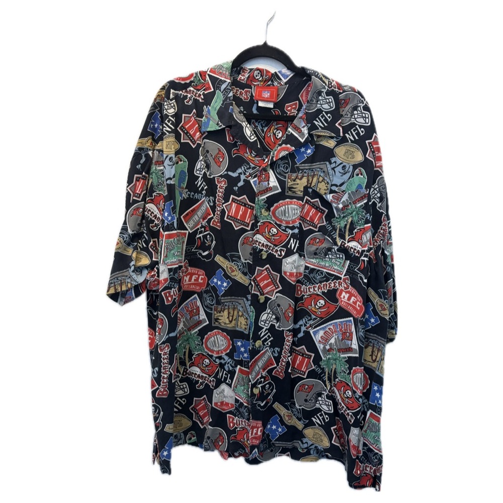 REYN SOONER MENS SIZE XXL TAMPA BAY BUCCANEERS VINTAGE HAWAIIAN POLO 100% COTTON